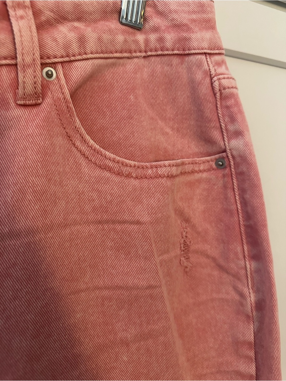 Time and Tru Rose Pink High-Rise Straight Jeans - Picture 5 of 10